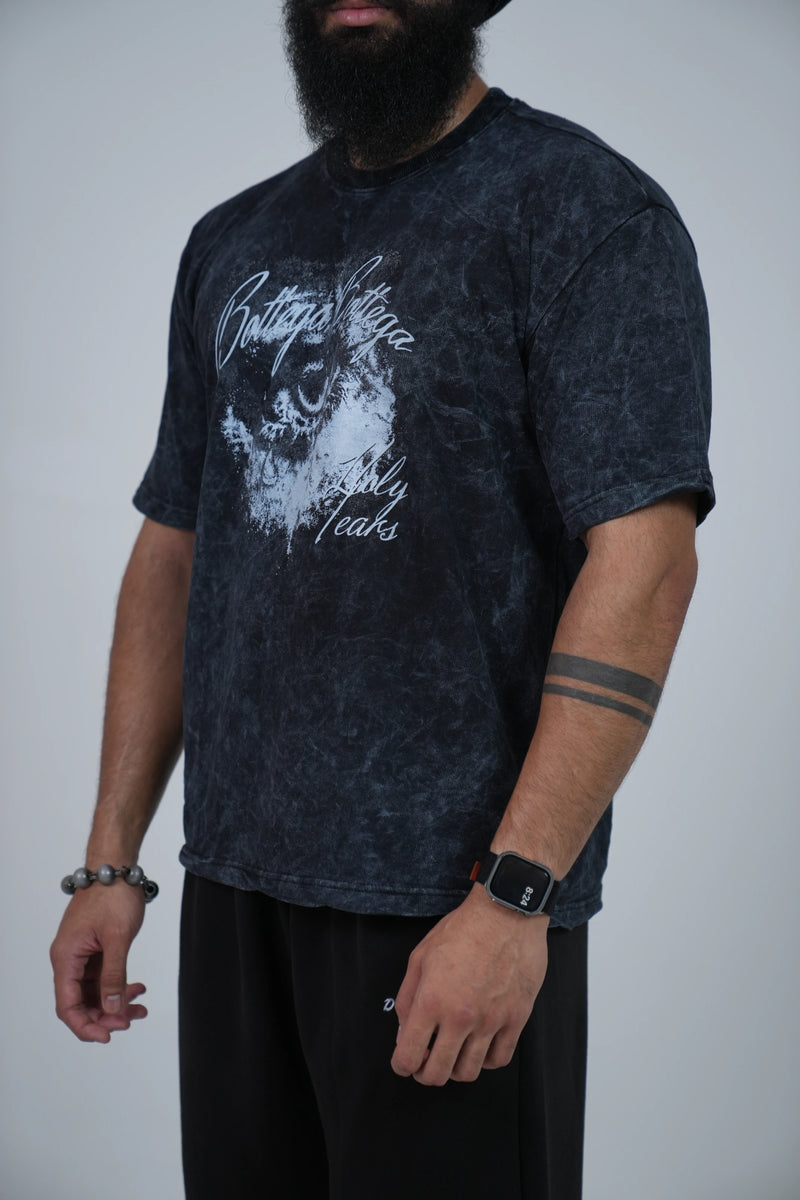 Acidwash Holy tears oversize Tshirt