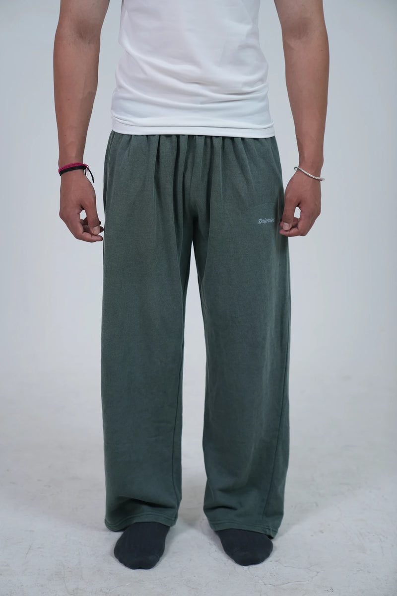 Green Acidwash Baggy Joggers