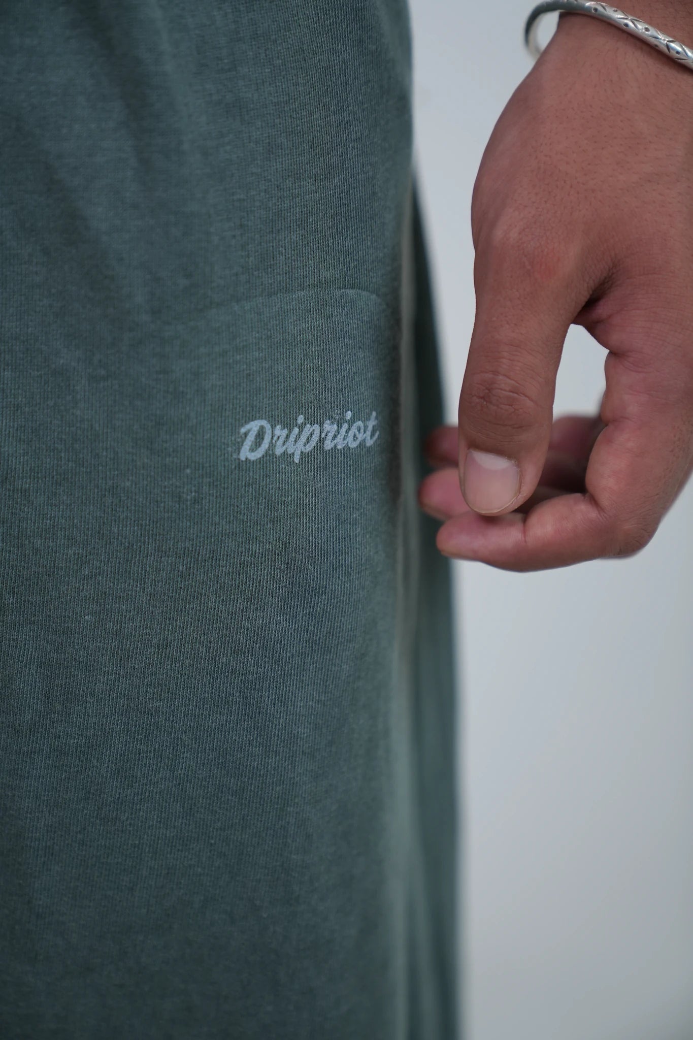 Green Acidwash Baggy Joggers