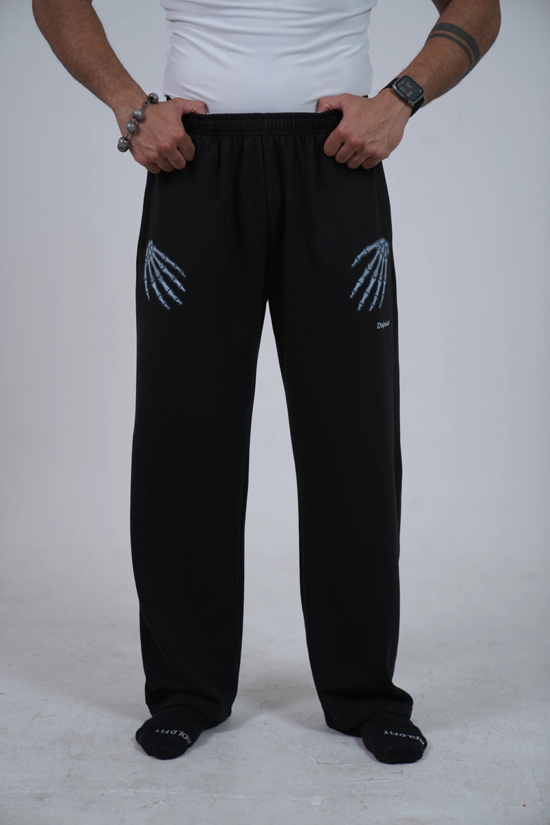 Black Skeleton Hand Jogger