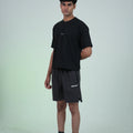 Side Slit Dark Grey Shorts
