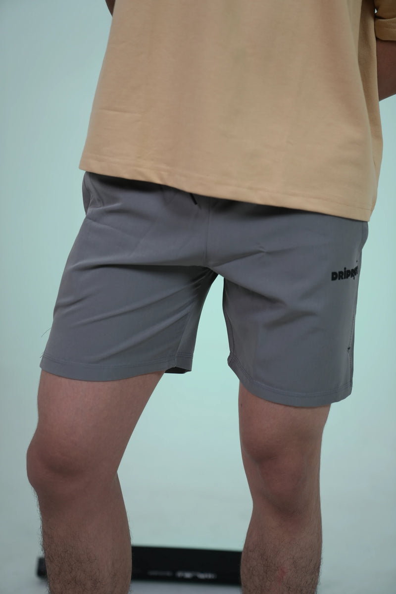Side Slit Grey Shorts