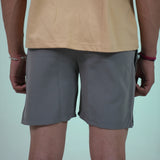 Side Slit Grey Shorts