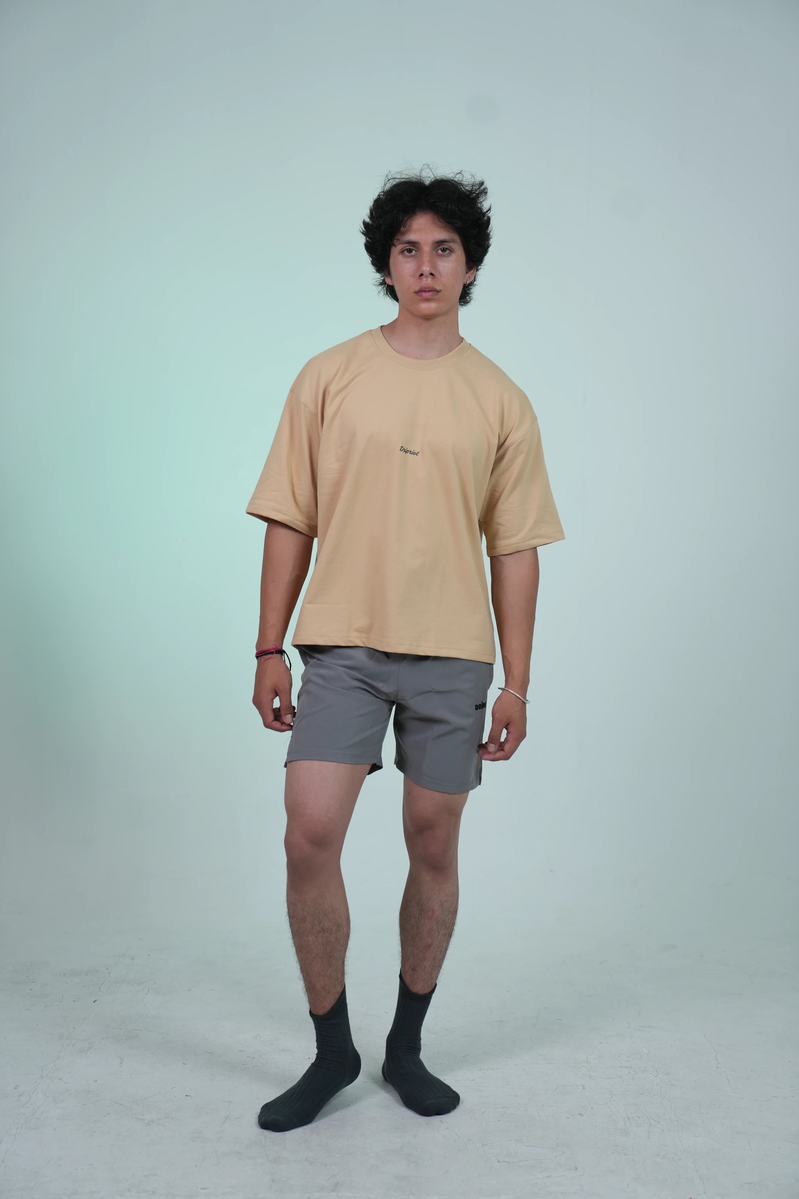 Side Slit Grey Shorts