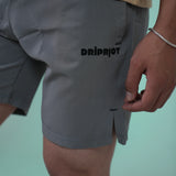 Side Slit Grey Shorts