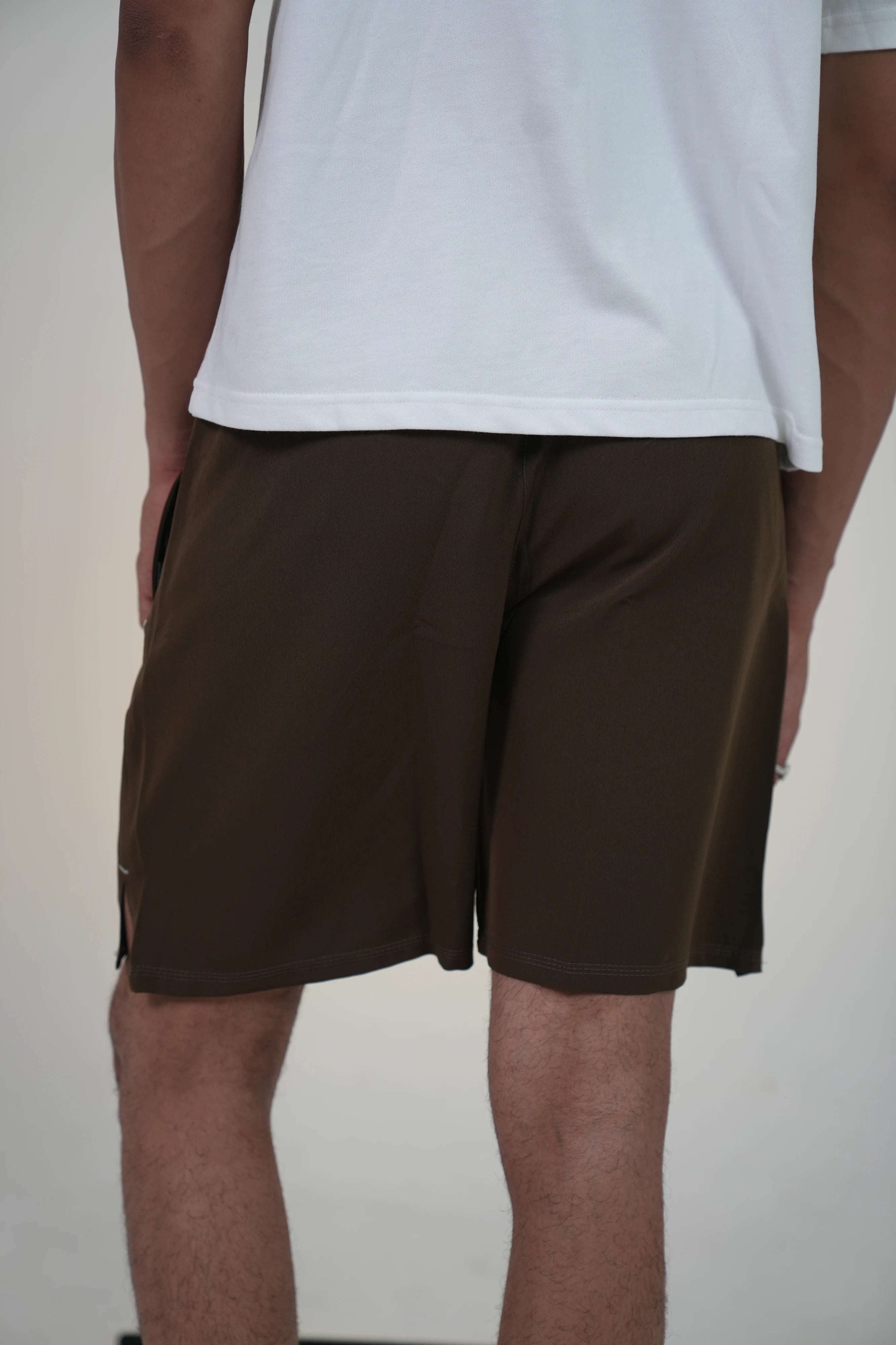 Side Slit Coffee Shorts