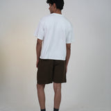 Side Slit Coffee Shorts
