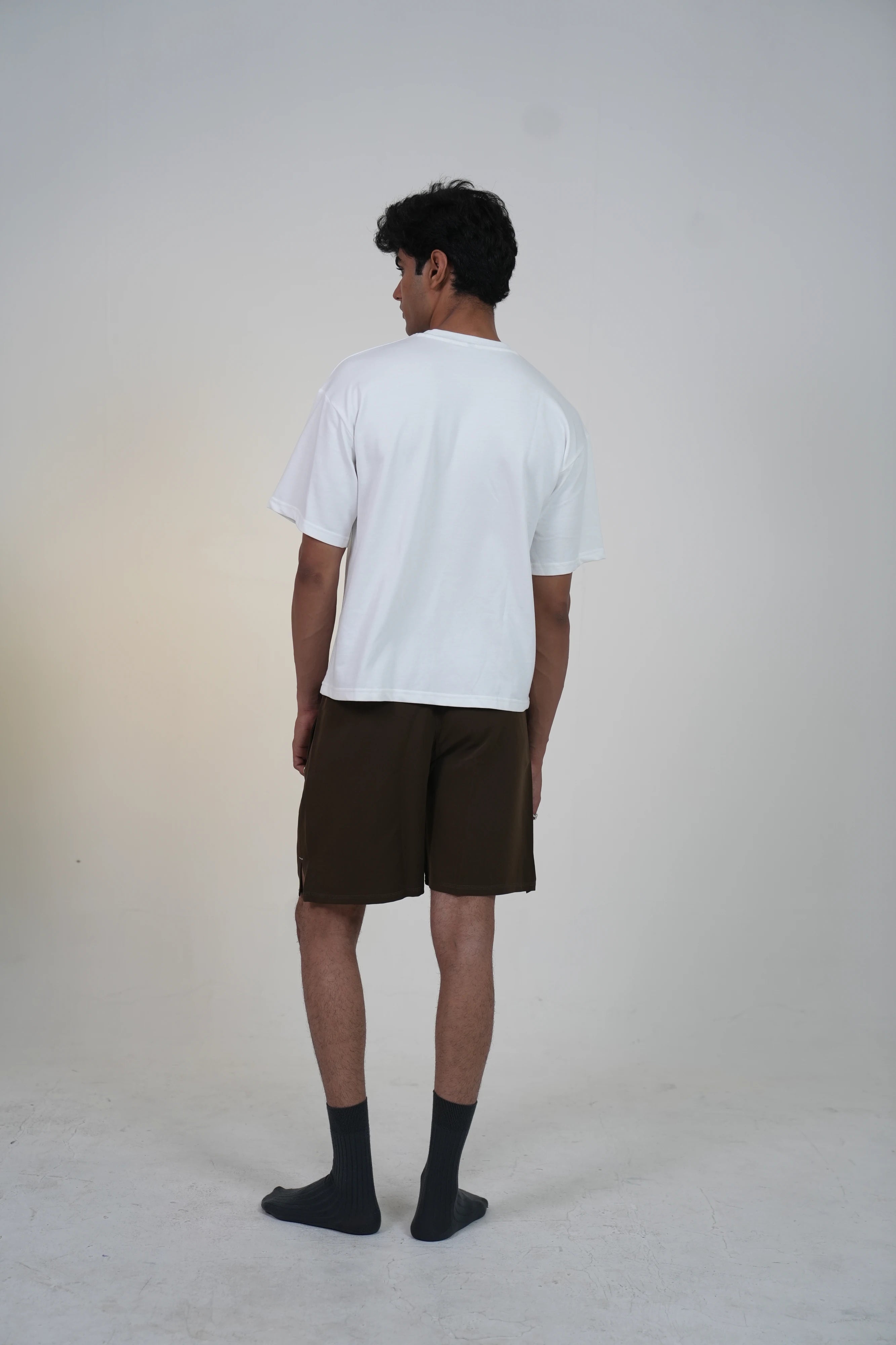 Side Slit Coffee Shorts
