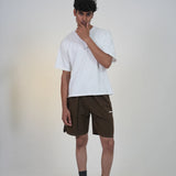 Side Slit Coffee Shorts