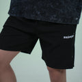Side Slit Black Shorts