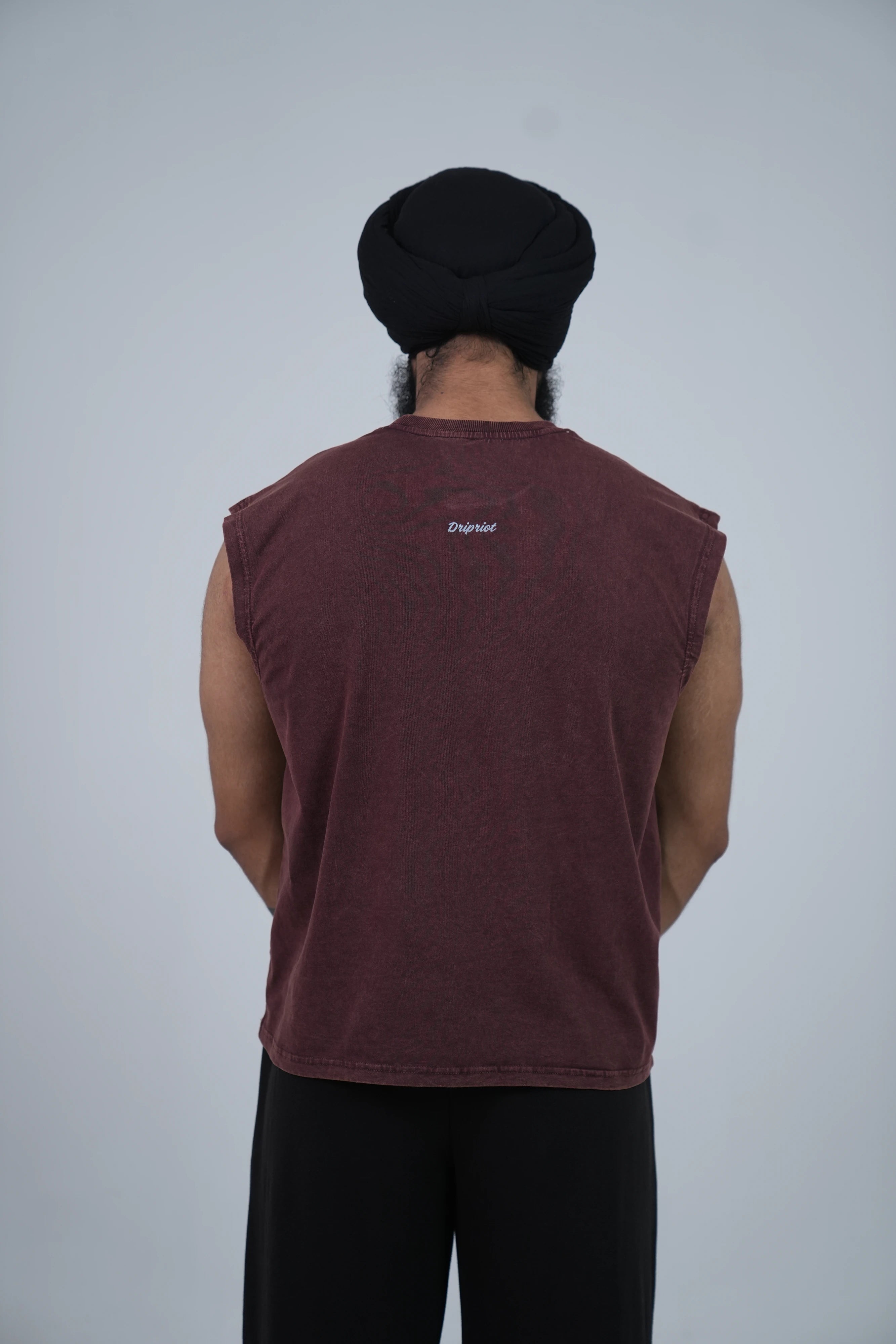 Acidwash mauve rose boxy tank