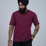 Aged Crimson Oversized Tshirt