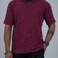 Aged Crimson Oversized Tshirt