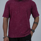 Aged Crimson Oversized Tshirt