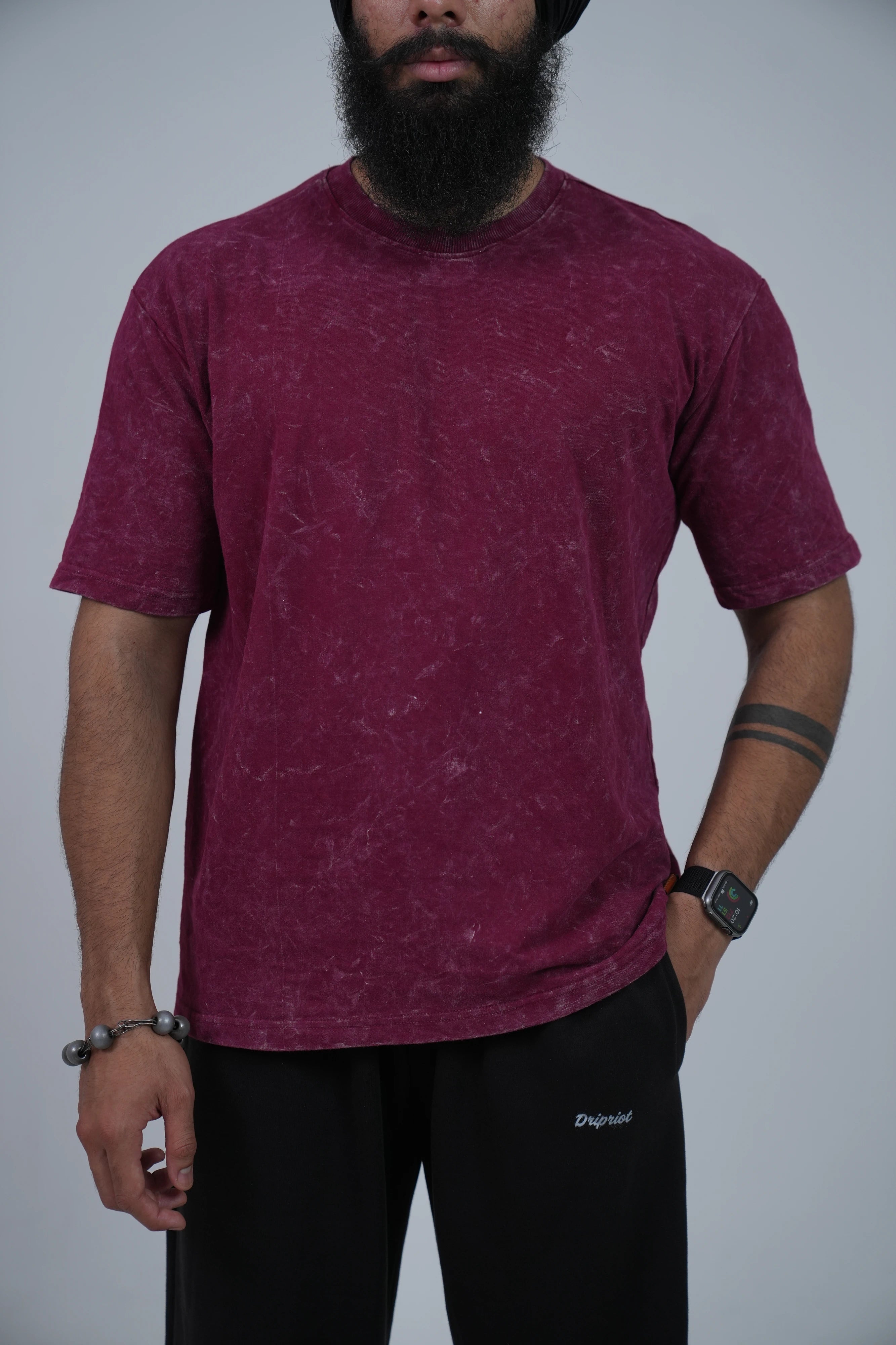 Aged Crimson Oversized Tshirt