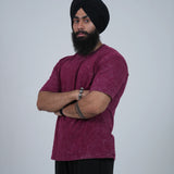 Aged Crimson Oversized Tshirt