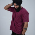 Aged Crimson Oversized Tshirt