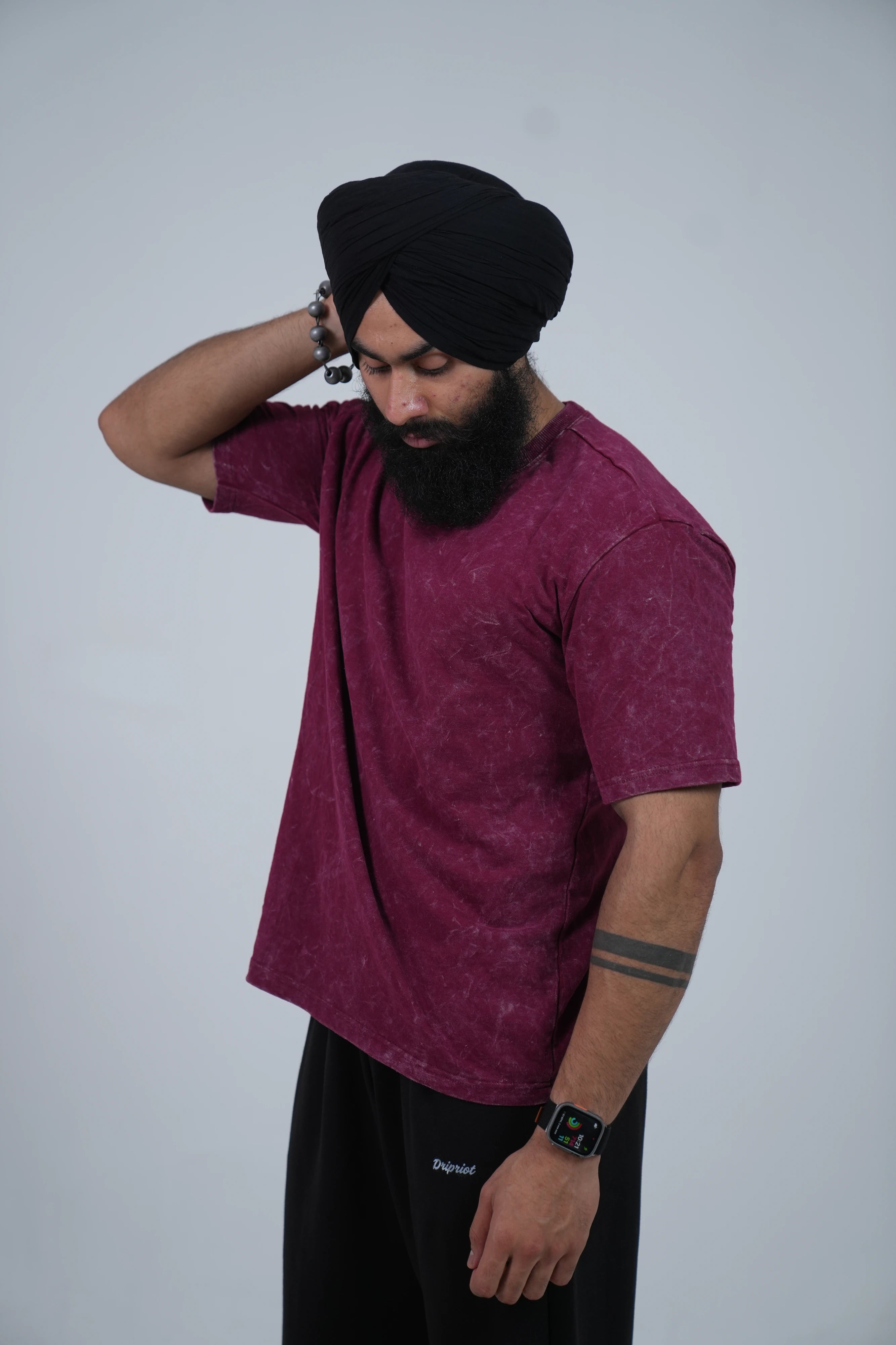 Aged Crimson Oversized Tshirt