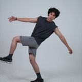 Acidwash smoky black boxy tank
