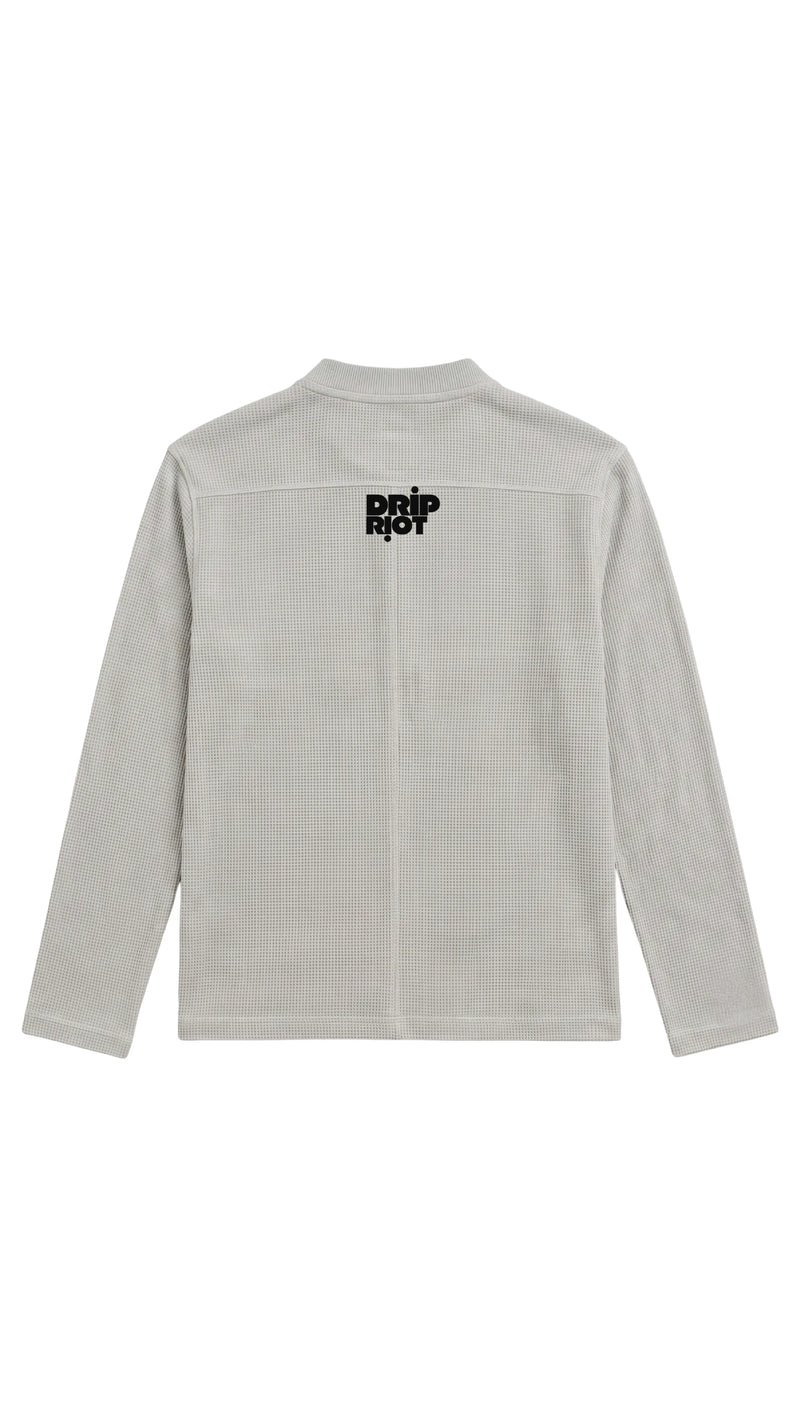 Boxyfit henley waffle