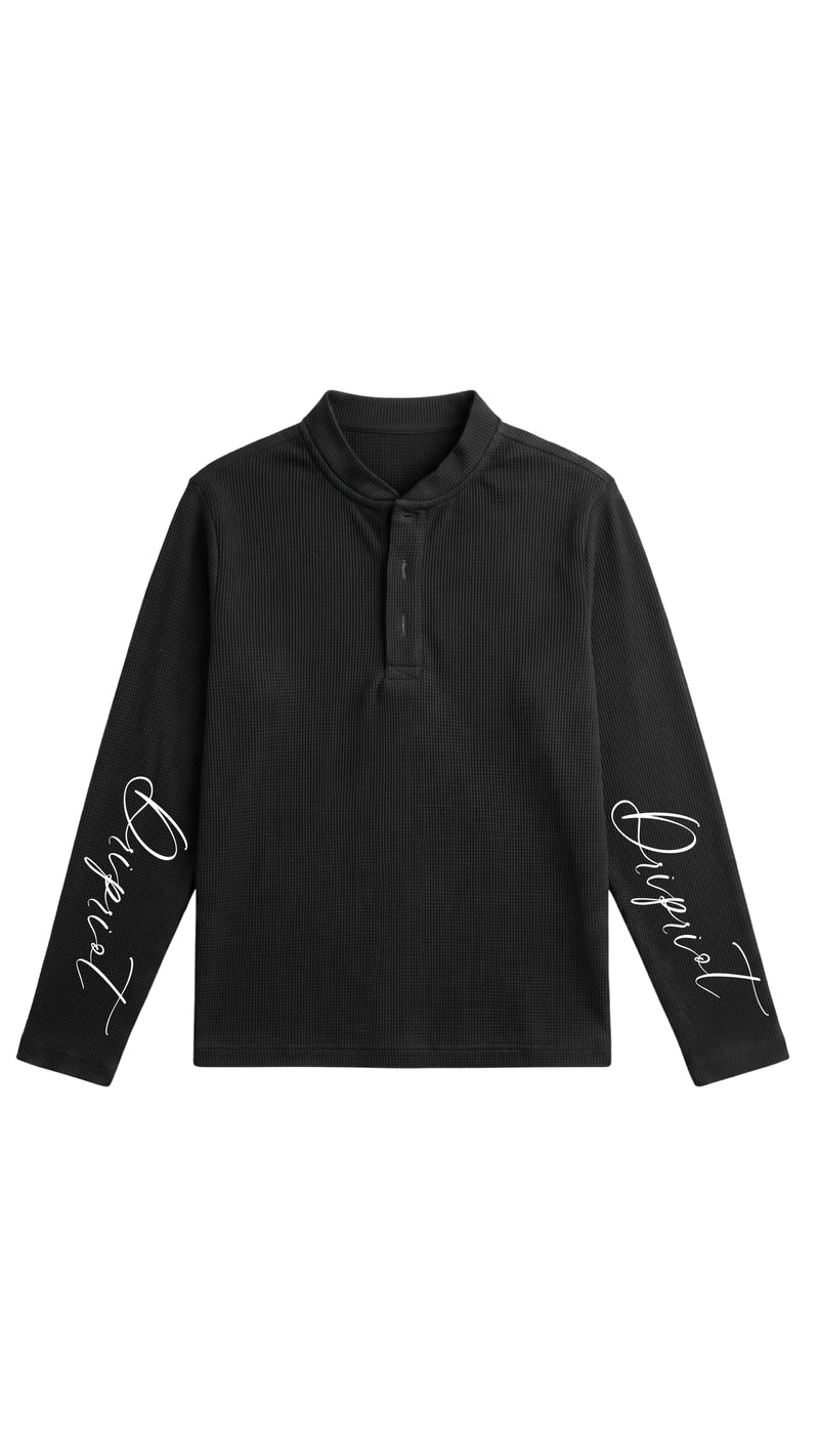 Boxyfit henley waffle